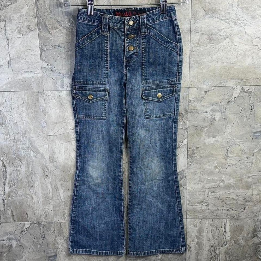 Vintage Mudd Blue denim flared bootcut jeans With pockets kids Size 10 Y2K retro